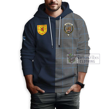 Gladstone Tartan Hoodie Alba with Scottish Lion Royal Arm Half Style