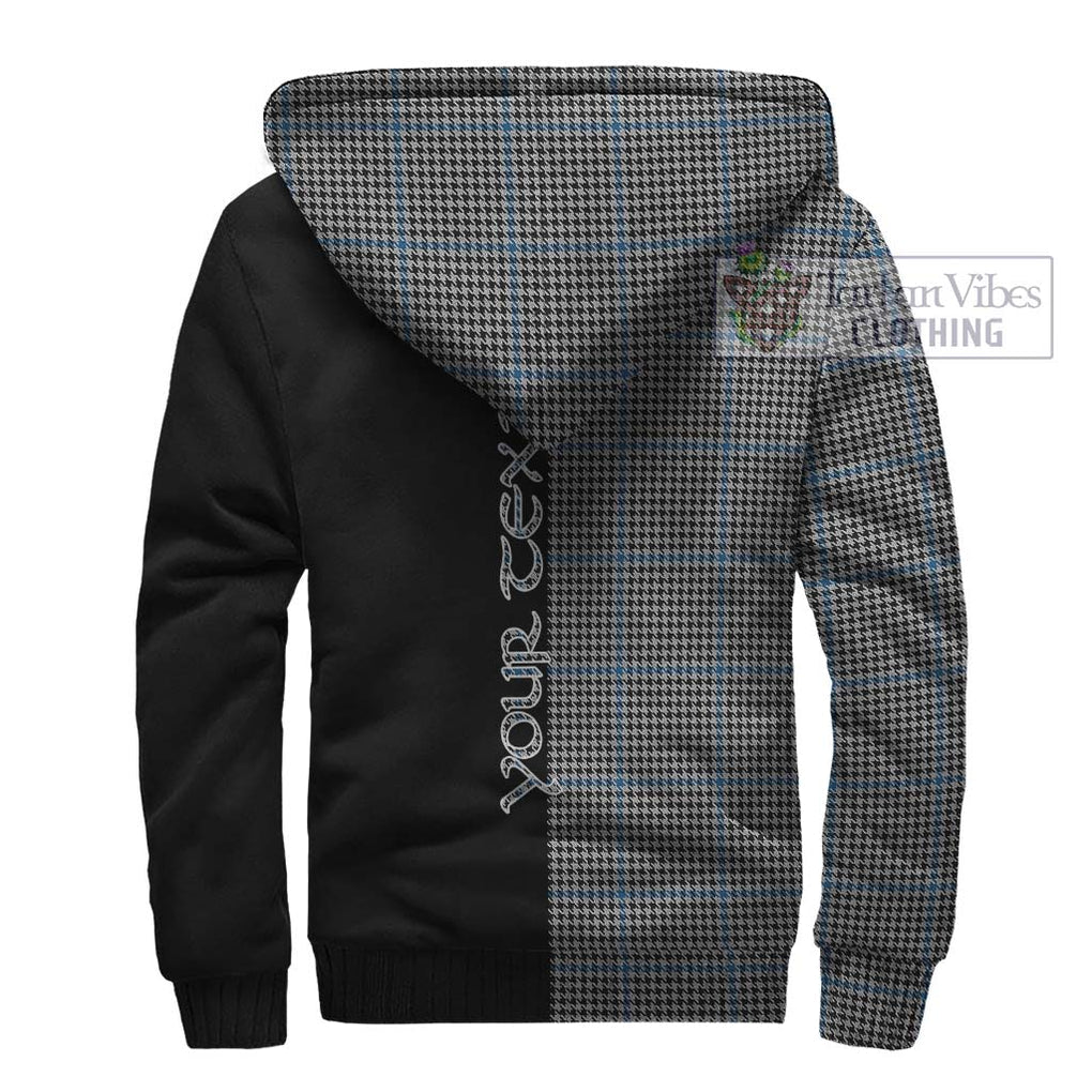 Gladstone Tartan Sherpa Hoodie with Family Crest and Half Of Me Style - Tartanvibesclothing Shop