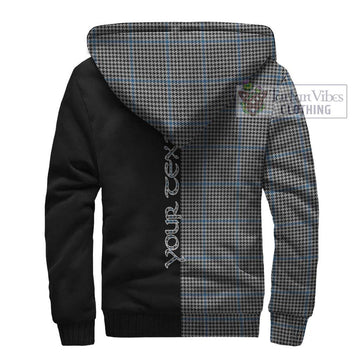 Gladstone Tartan Sherpa Hoodie with Family Crest and Half Of Me Style