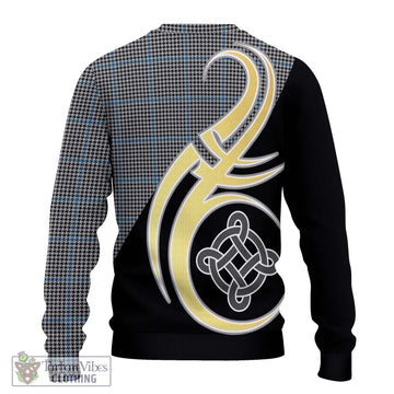 Gladstone Tartan Ugly Sweater with Family Crest and Celtic Symbol Style