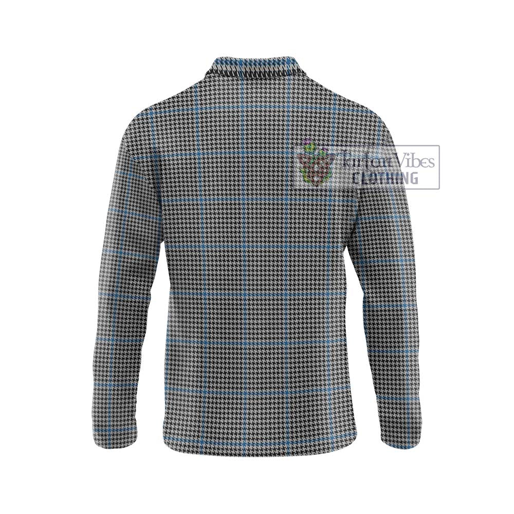 Gladstone Tartan Long Sleeve Polo Shirt with Family Crest DNA In Me Style - Tartanvibesclothing Shop