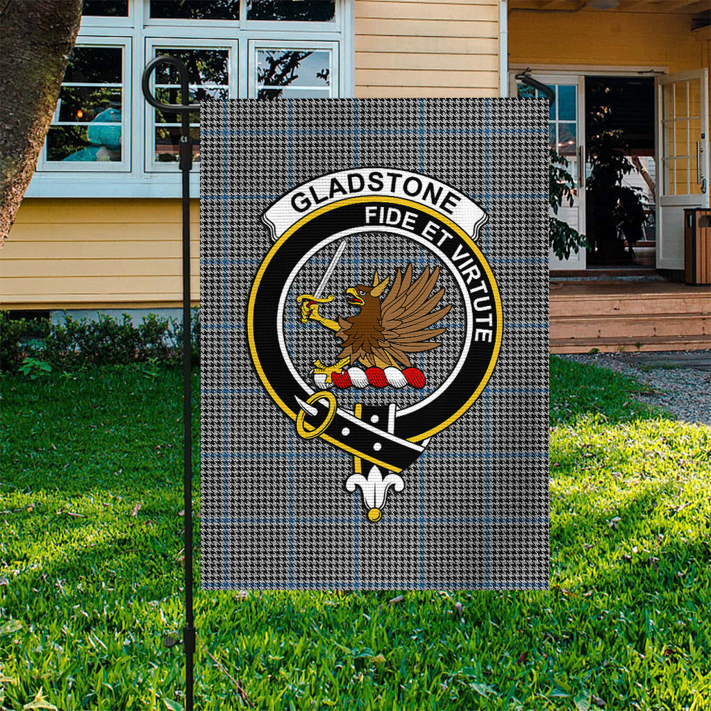 Gladstone Tartan Garden Flag with Family Crest Garden Flag - Tartan Vibes Clothing