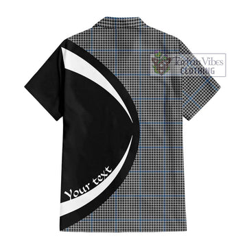 Gladstone Tartan Short Sleeve Button Up with Family Crest Circle Style