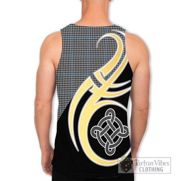 Gladstone Tartan Men's Tank Top with Family Crest and Celtic Symbol Style