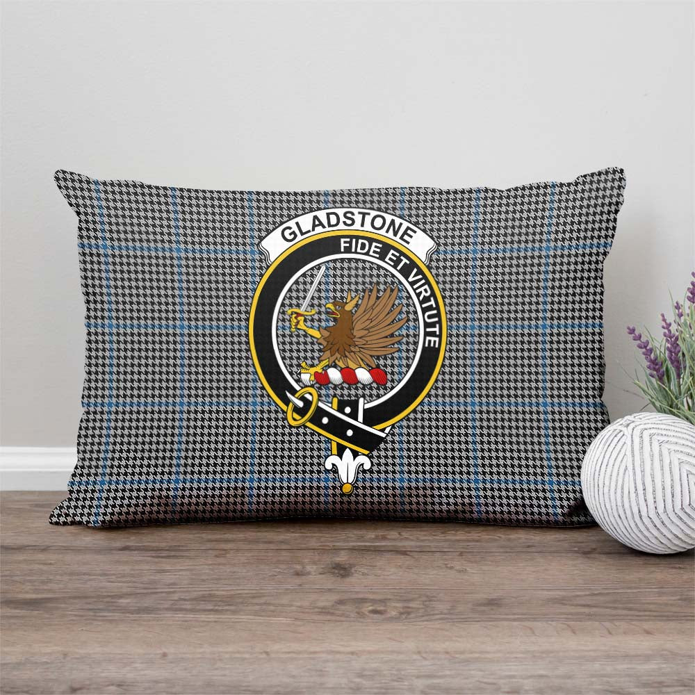 Gladstone Tartan Pillow Cover with Family Crest Rectangle Pillow Cover - Tartanvibesclothing