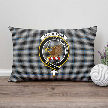 Gladstone Tartan Pillow Cover with Family Crest