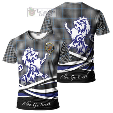 Gladstone Tartan Cotton T-shirt with Alba Gu Brath Regal Lion Emblem