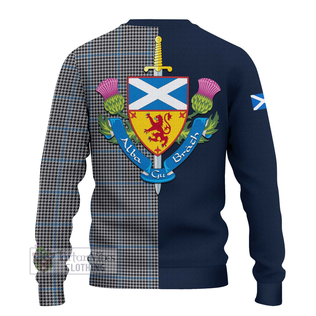 Tartan Vibes Clothing Gladstone Tartan Knitted Sweater with Scottish Lion Royal Arm Half Style