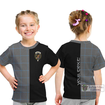 Gladstone Tartan Kid T-Shirt with Family Crest and Half Of Me Style