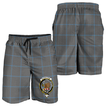 Gladstone Tartan Mens Shorts with Family Crest