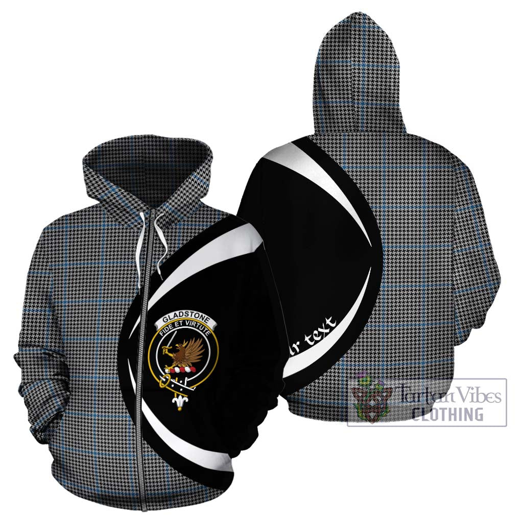 Tartan Vibes Clothing Gladstone Tartan Hoodie with Family Crest Circle Style