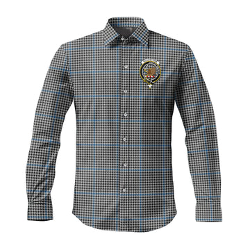 Gladstone Tartan Long Sleeve Button Up Shirt with Family Crest