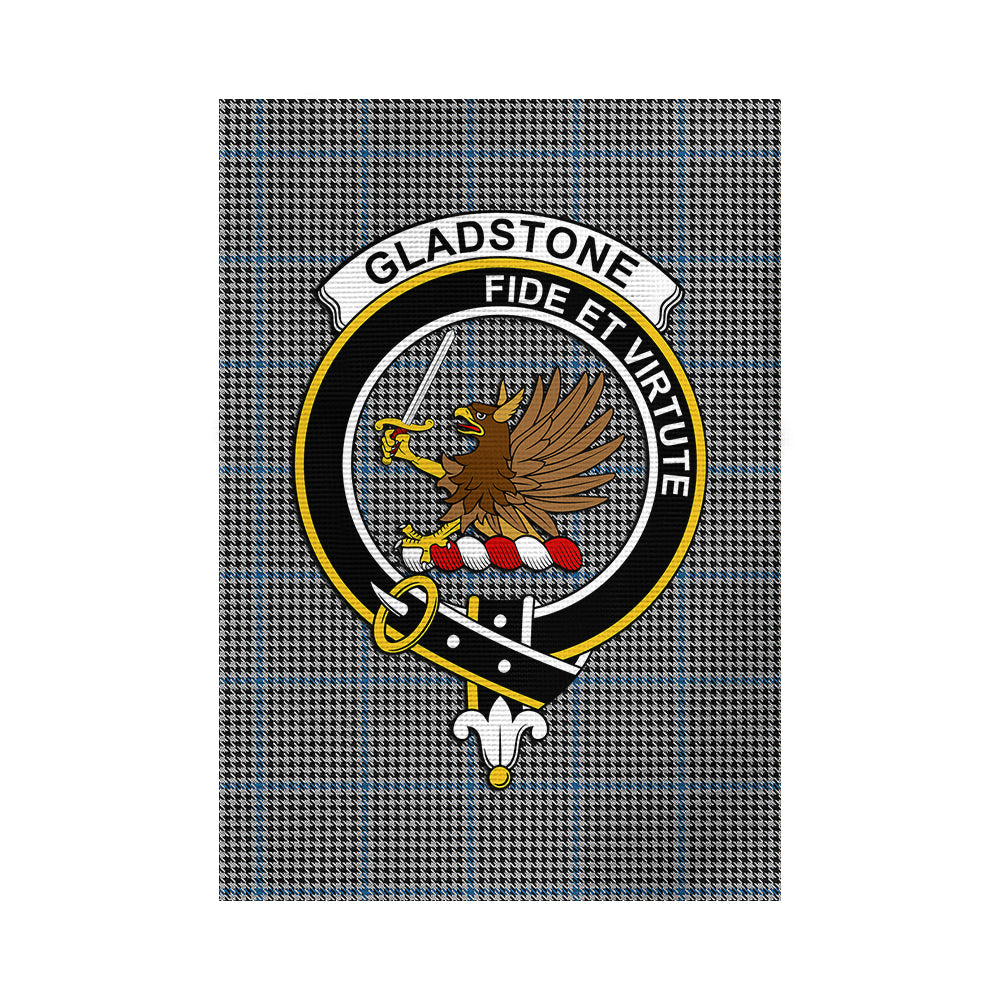 Gladstone Tartan Garden Flag with Family Crest - Tartan Vibes Clothing