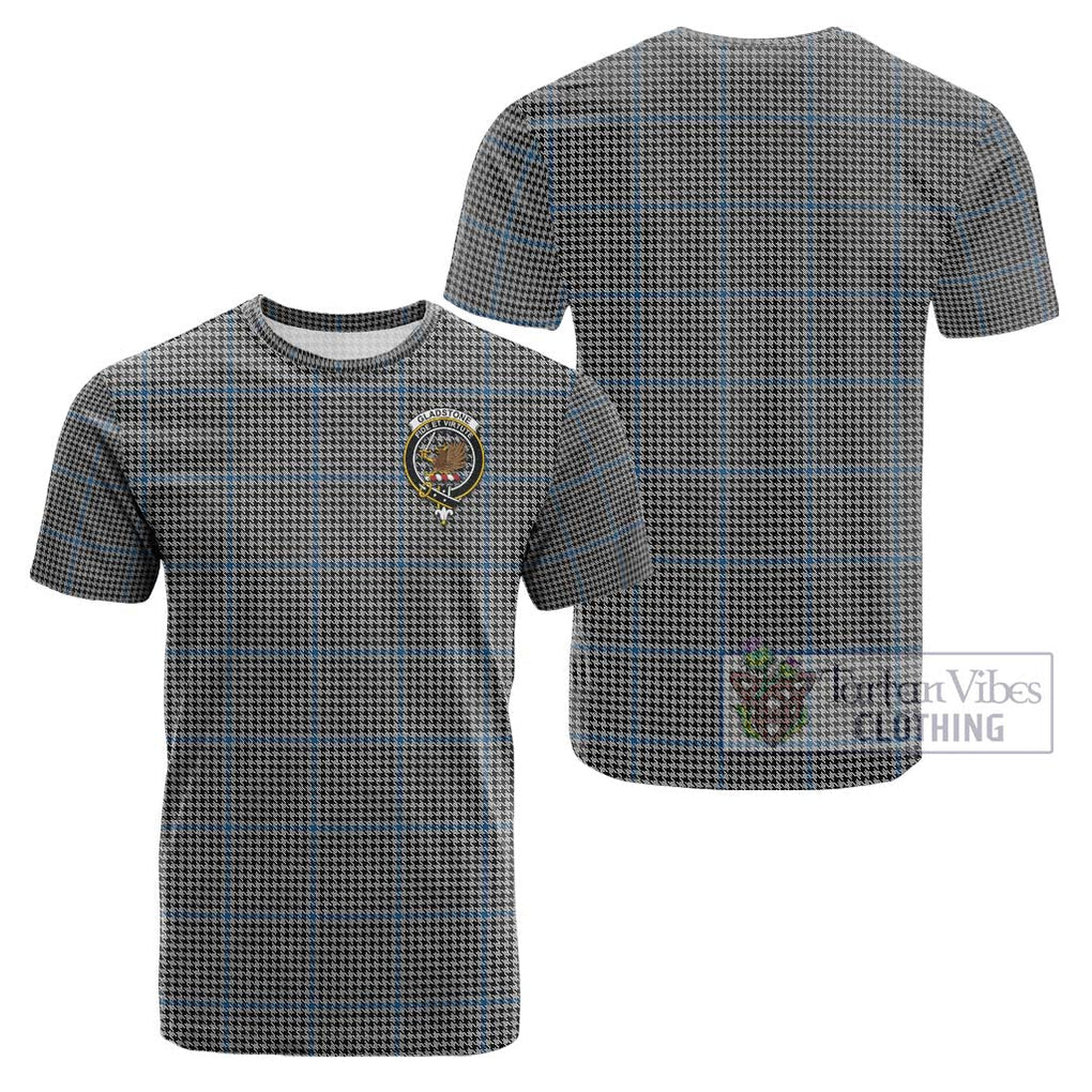 Gladstone Tartan Cotton T-Shirt with Family Crest Kid's Shirt - Tartanvibesclothing Shop