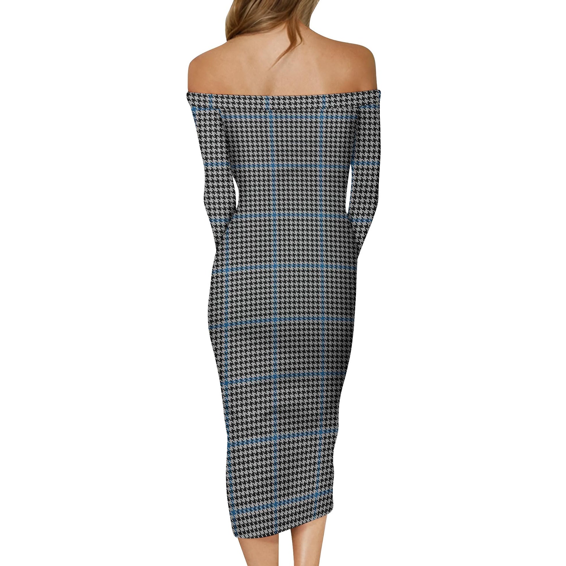 Gladstone Tartan Off Shoulder Lady Dress - Tartanvibesclothing