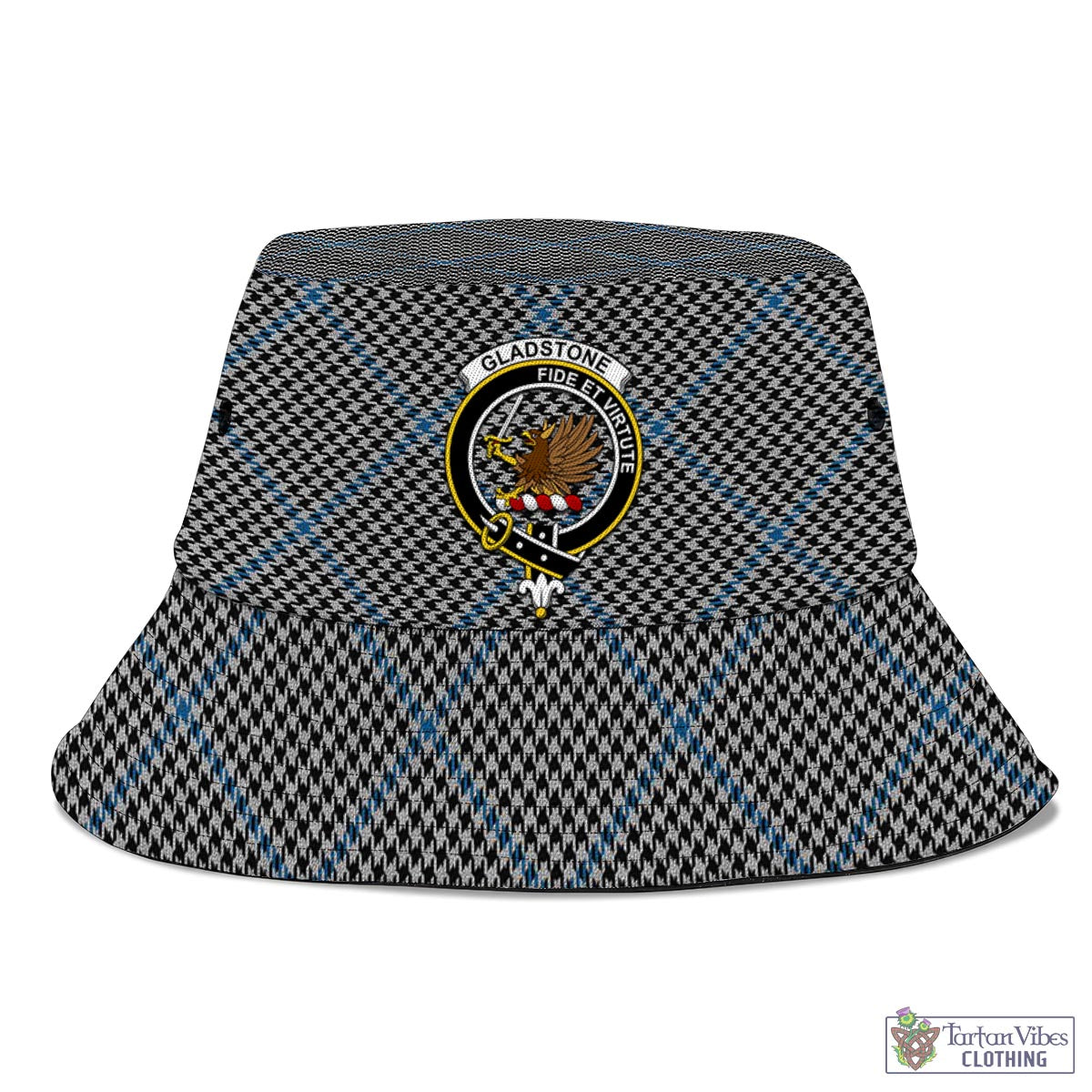 Tartan Vibes Clothing Gladstone Tartan Bucket Hat with Family Crest