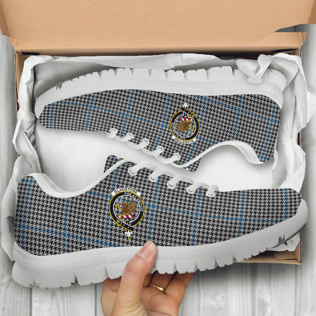 Gladstone Tartan Sneakers with Family Crest - Tartan Vibes Clothing