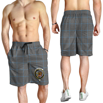 Gladstone Tartan Mens Shorts with Family Crest
