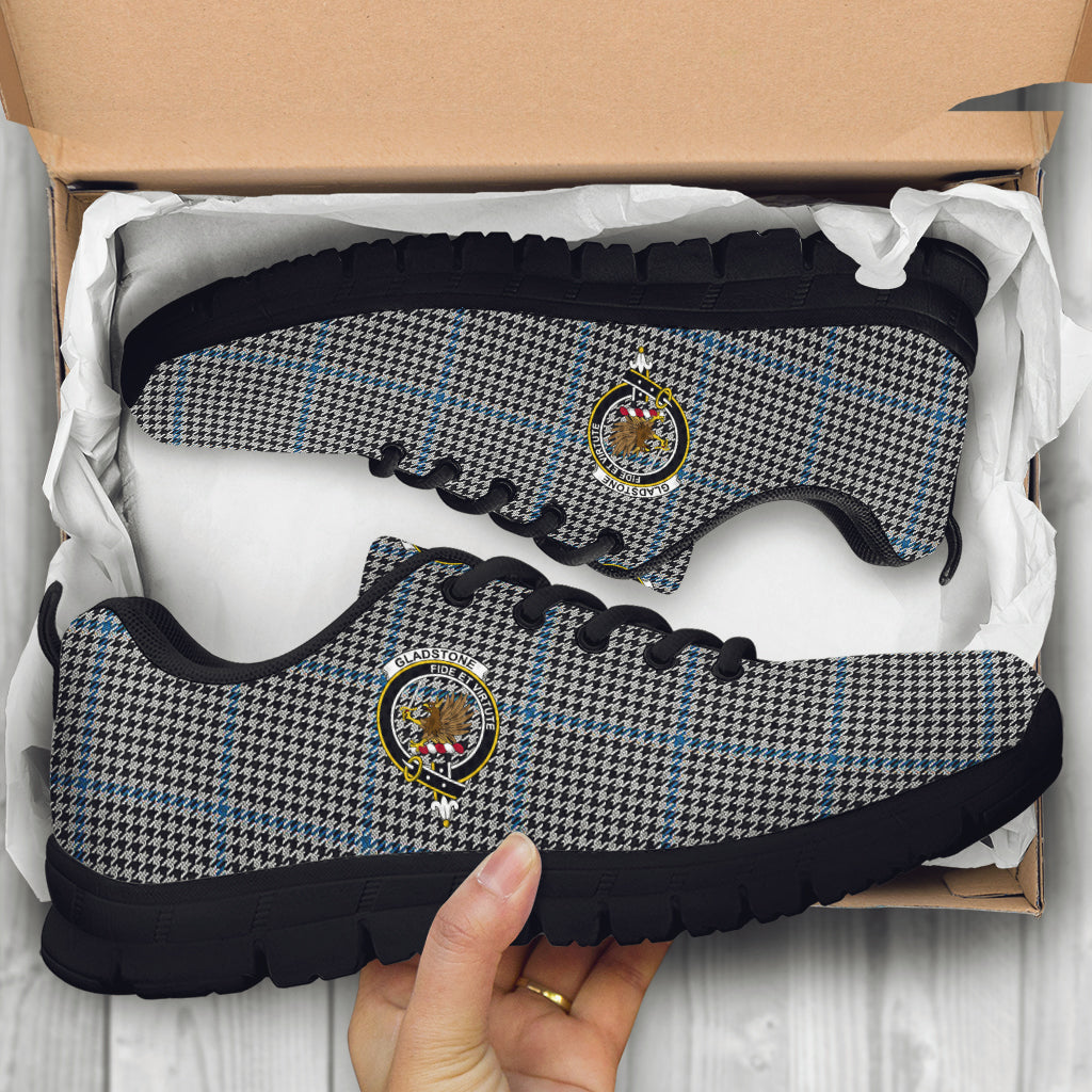 Gladstone Tartan Sneakers with Family Crest - Tartan Vibes Clothing