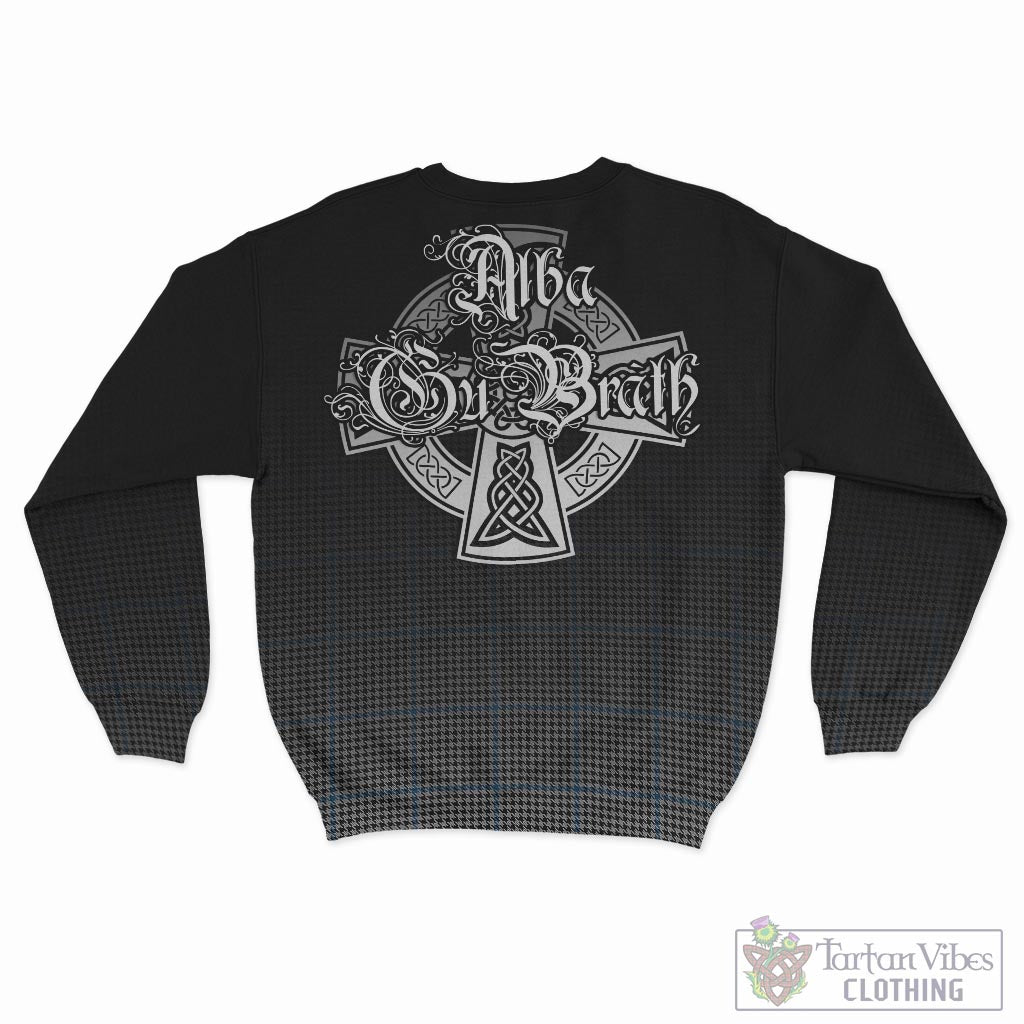 Tartan Vibes Clothing Gladstone Tartan Sweatshirt Featuring Alba Gu Brath Family Crest Celtic Inspired