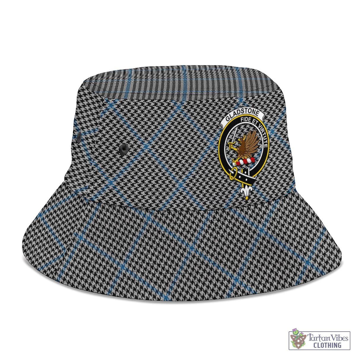Tartan Vibes Clothing Gladstone Tartan Bucket Hat with Family Crest