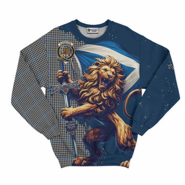 Gladstone (Gladstanes) Tartan Family Crest Sweatshirt with Scottish Majestic Lion