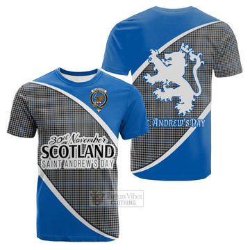 Gladstone (Gladstanes) Family Crest Tartan Cotton T-shirt Celebrate Saint Andrew's Day in Style