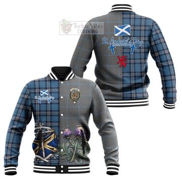 Gladstone (Gladstanes) Tartan Baseball Jacket Happy St. Andrew's Day Half Tartan Style