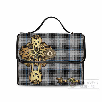 Gladstone (Gladstanes) Tartan Waterproof Canvas Bag Golden Thistle Celtic Cross Style