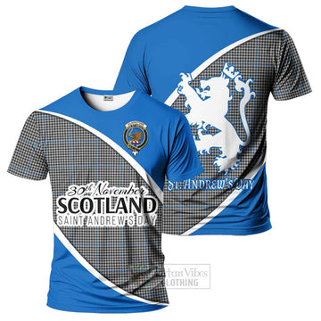 Gladstone (Gladstanes) Family Crest Tartan T-Shirt Celebrate Saint Andrew's Day in Style