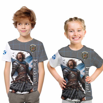 Gladstone (Gladstanes) Crest Tartan Kid T-Shirt Inspired by the Freedom of Scottish Warrior