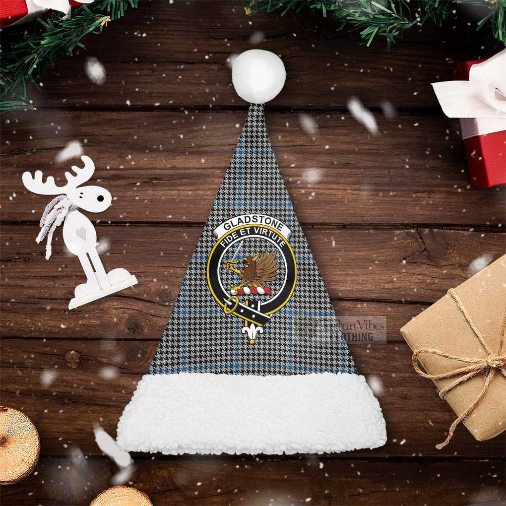 Tartan Vibes Clothing Gladstone (Gladstanes) Tartan Christmas Santa Hats with Family Crest