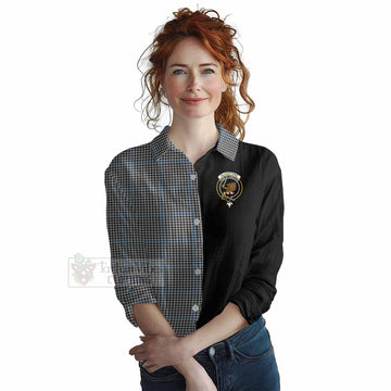 Gladstone (Gladstanes) Tartan Women's Casual Shirt with Family Crest and Half Of Me Style