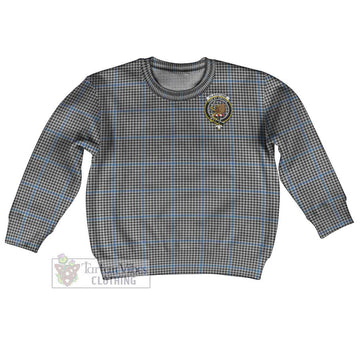 Gladstone (Gladstanes) Tartan Kid Ugly Sweater with Family Crest