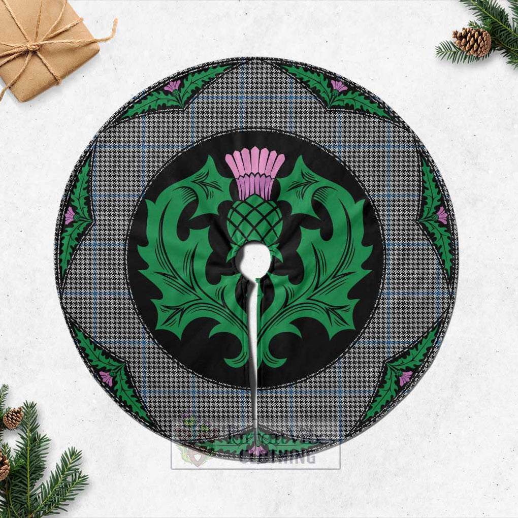 Tartan Vibes Clothing Gladstone (Gladstanes) Tartan Christmas Tree Skirt Scottish Thistle Style