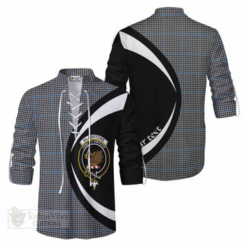 Gladstone (Gladstanes) Tartan Ghillie Kilt Shirt with Family Crest Circle Style