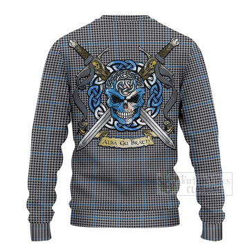 Gladstone (Gladstanes) Tartan Ugly Sweater with Family Crest Celtic Skull Style