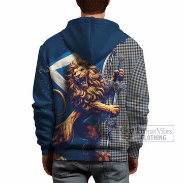 Gladstone (Gladstanes) Tartan Family Crest Hoodie with Scottish Majestic Lion