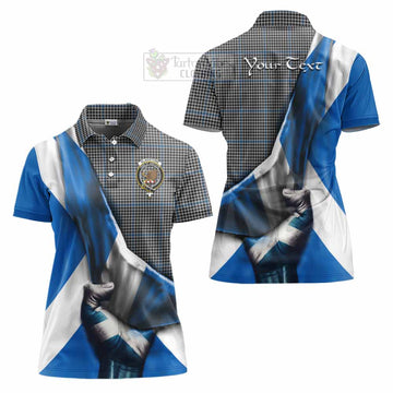 Gladstone (Gladstanes) Tartan Women's Polo Shirt with Family Crest Scotland Patriotic Style