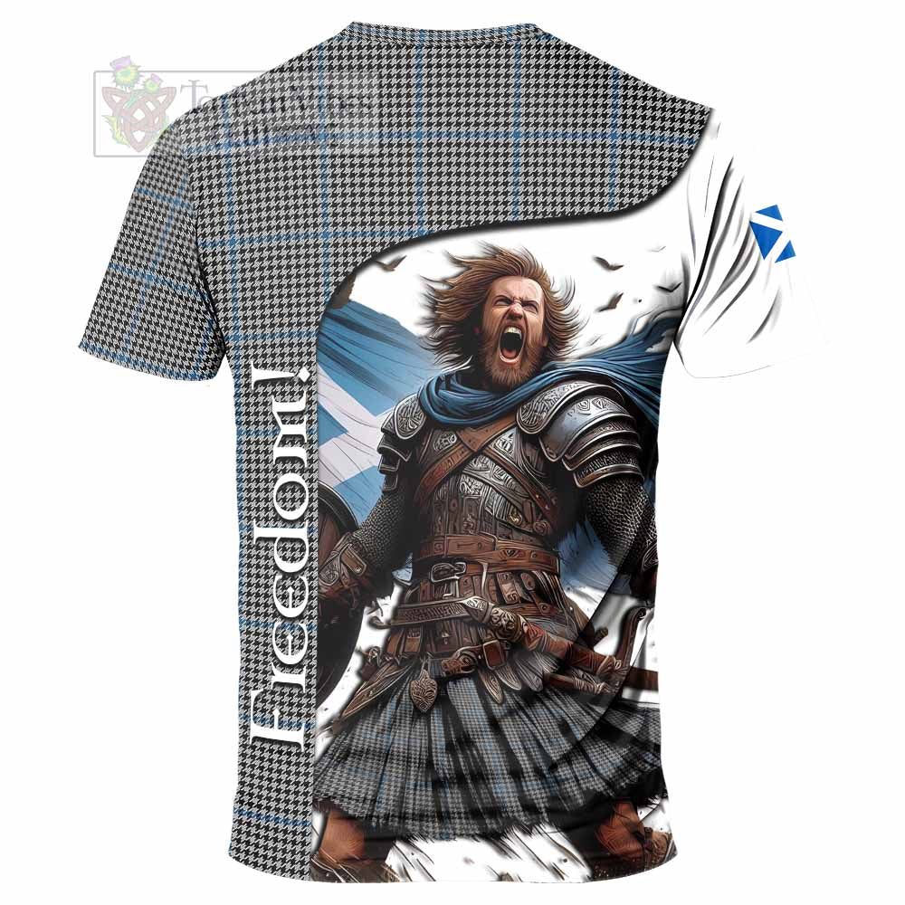 Gladstone (Gladstanes) Crest Tartan T-Shirt Inspired by the Freedom of Scottish Warrior