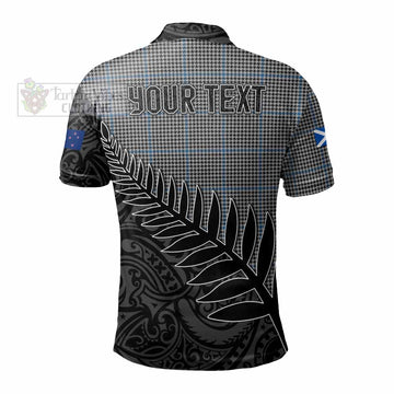 Gladstone (Gladstanes) Crest Tartan Polo Shirt with New Zealand Silver Fern Half Style