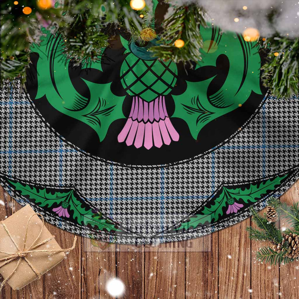 Tartan Vibes Clothing Gladstone (Gladstanes) Tartan Christmas Tree Skirt Scottish Thistle Style