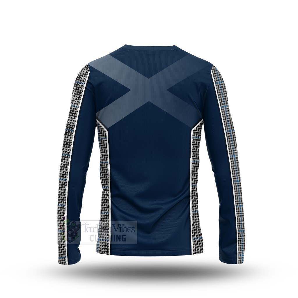 Tartan Vibes Clothing Gladstone (Gladstanes) Tartan Long Sleeve T-Shirt with Family Crest and Scottish Thistle Vibes Sport Style