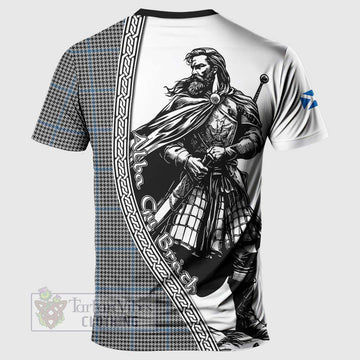 Gladstone (Gladstanes) Tartan Clan Crest T-Shirt with Highlander Warrior Celtic Style