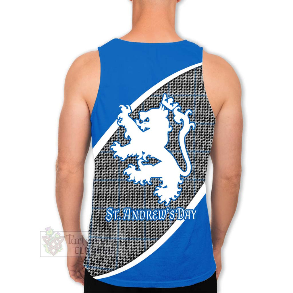 Tartan Vibes Clothing Gladstone (Gladstanes) Family Crest Tartan Men's Tank Top Celebrate Saint Andrew's Day in Style