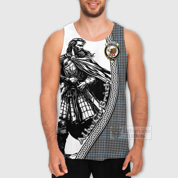 Gladstone (Gladstanes) Tartan Clan Crest Men's Tank Top with Highlander Warrior Celtic Style