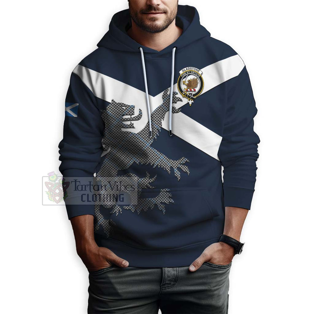 Tartan Vibes Clothing Gladstone (Gladstanes) Tartan Lion Rampant Hoodie – Proudly Display Your Heritage with Alba Gu Brath and Clan Name