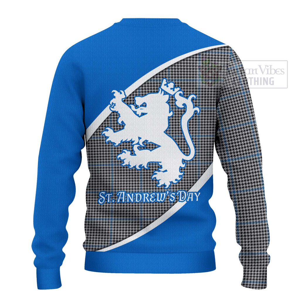 Tartan Vibes Clothing Gladstone (Gladstanes) Family Crest Tartan Knitted Sweater Celebrate Saint Andrew's Day in Style