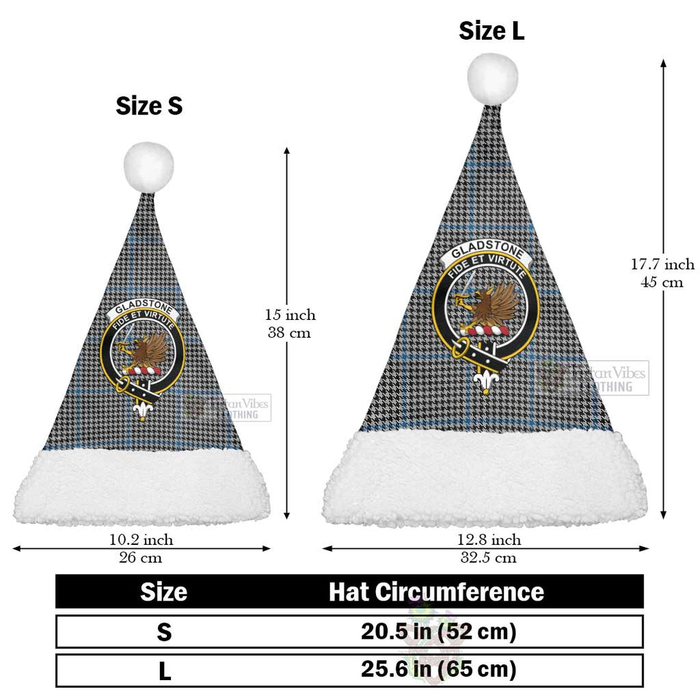 Tartan Vibes Clothing Gladstone (Gladstanes) Tartan Christmas Santa Hats with Family Crest