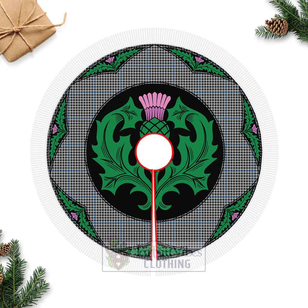 Tartan Vibes Clothing Gladstone (Gladstanes) Tartan Christmas Tree Skirt Scottish Thistle Style